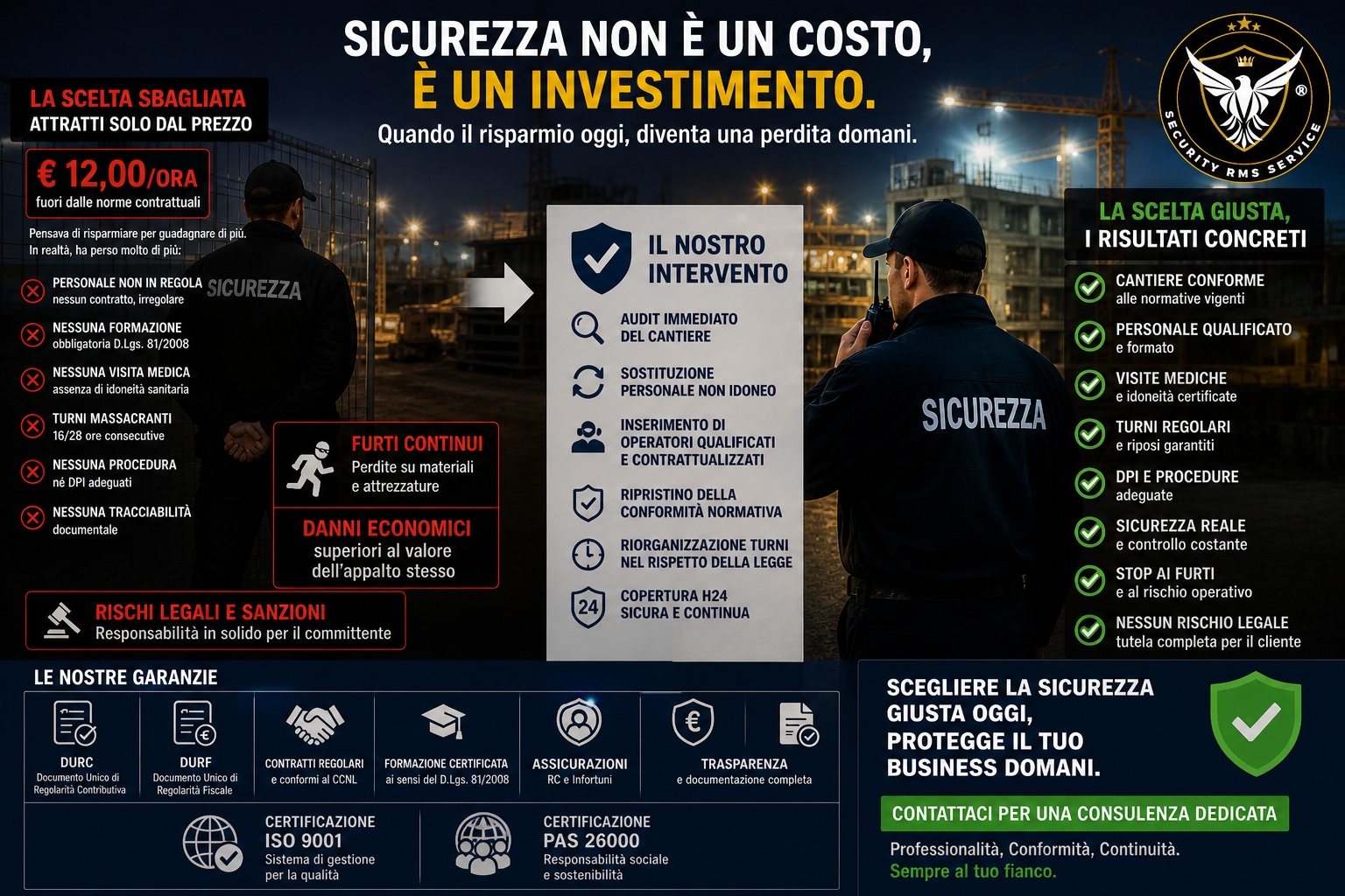 Caso Studio: Gestione emergenziale della sicurezza in cantiere e ripristino della conformità normativa